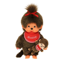 Monchhichi meisje met knuffeltje 20 cm